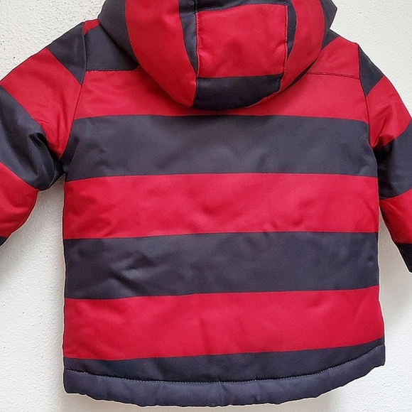 Cherokee Boys Warm Winter Jacket with Black and Red Horizontal Stripes Size 2T - Picture 14 of 14